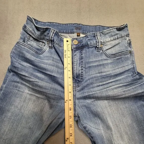 Kut From the Kloth Womens 12 Fab Ab Baby Boot Cut Stretch Jeans Distressed Denim - Picture 8 of 11